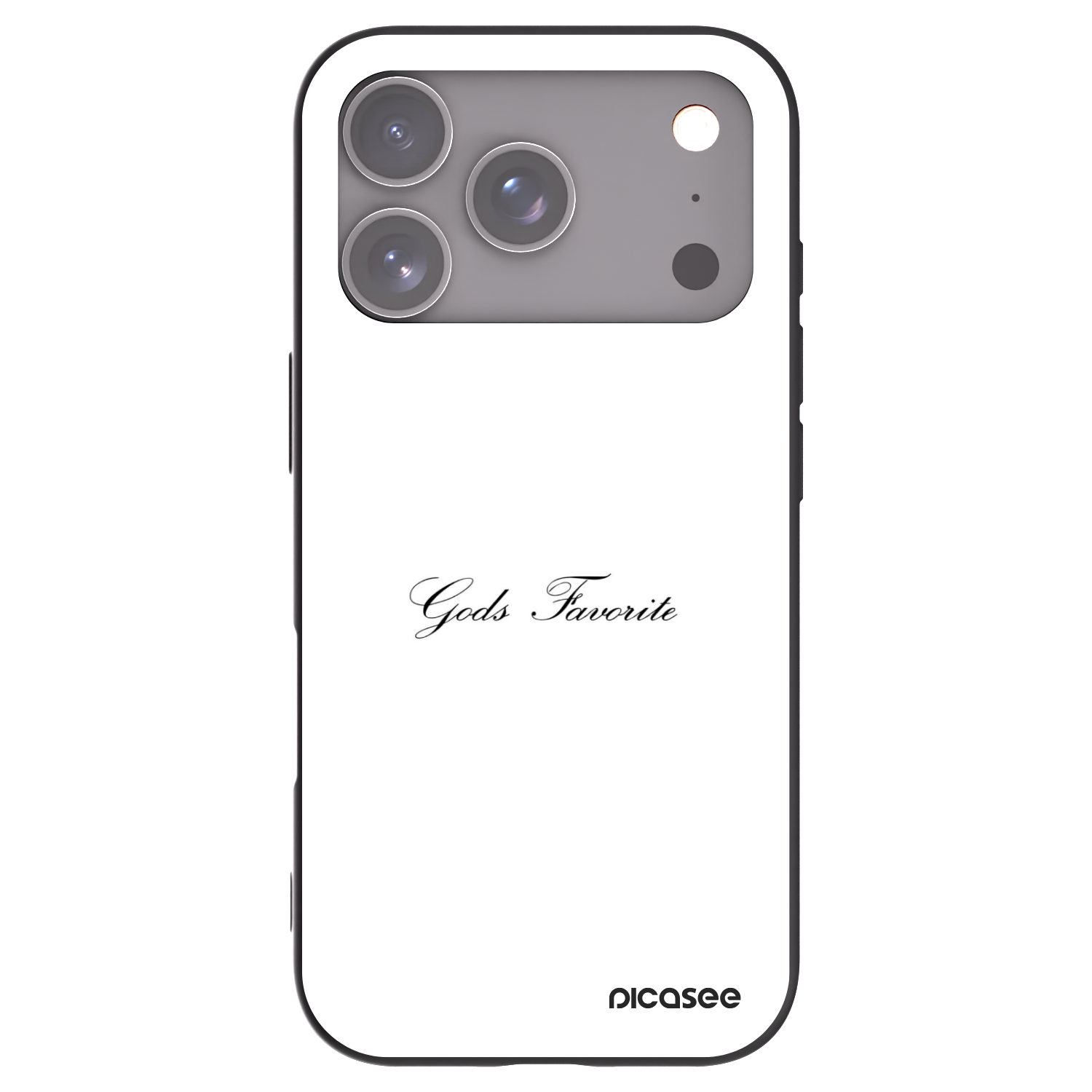 Picasee silikonowe czarne etui na Apple iPhone 17 Pro - Gods Favorite