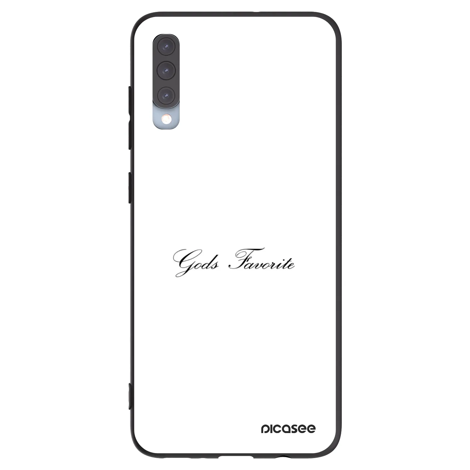 Picasee silikonowe czarne etui na Samsung Galaxy A70 A705F - Gods Favorite