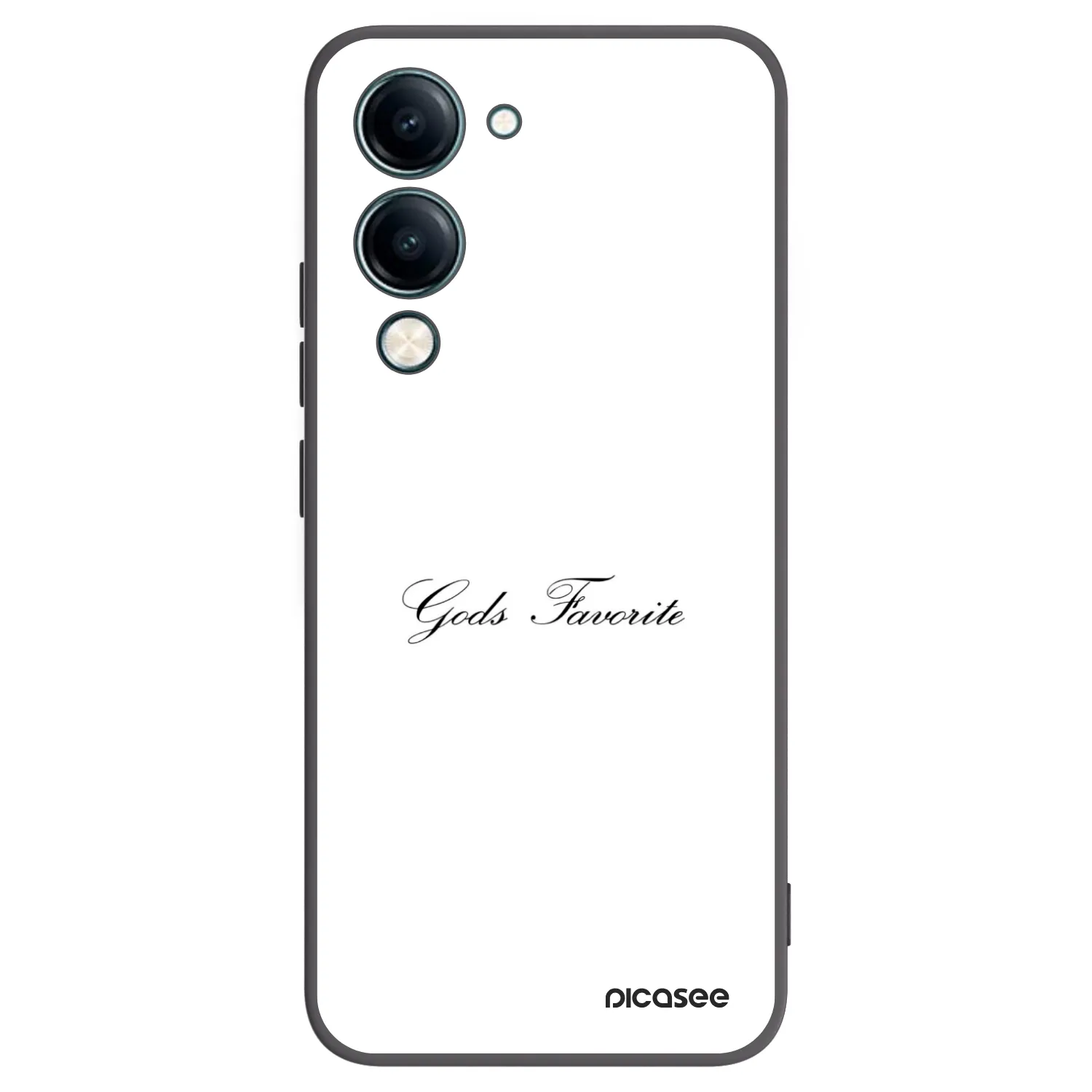 Picasee silikonowe czarne etui na Vivo Y29s 5G - Gods Favorite