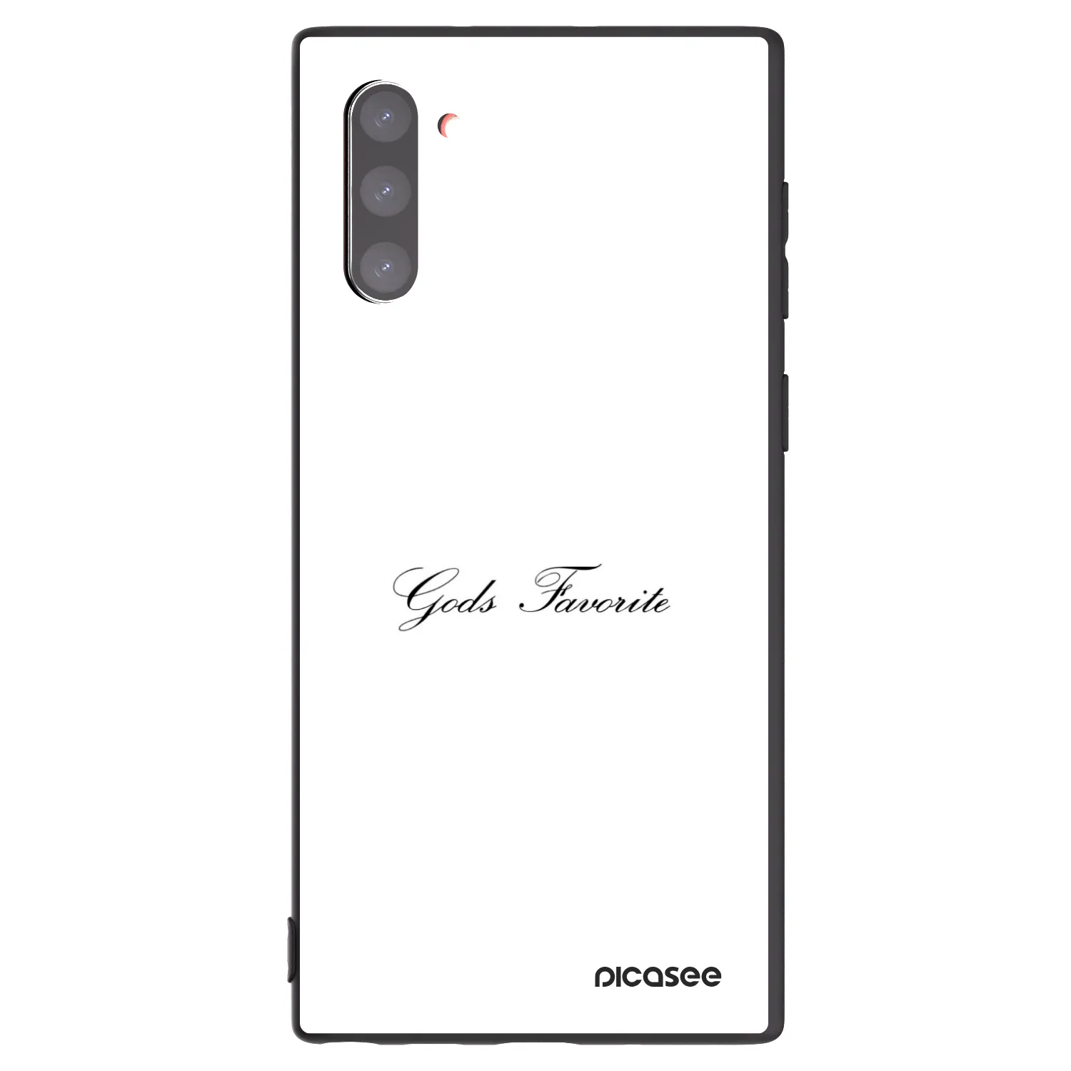 Picasee silikonowe czarne etui na Samsung Galaxy Note 10 N970F - Gods Favorite