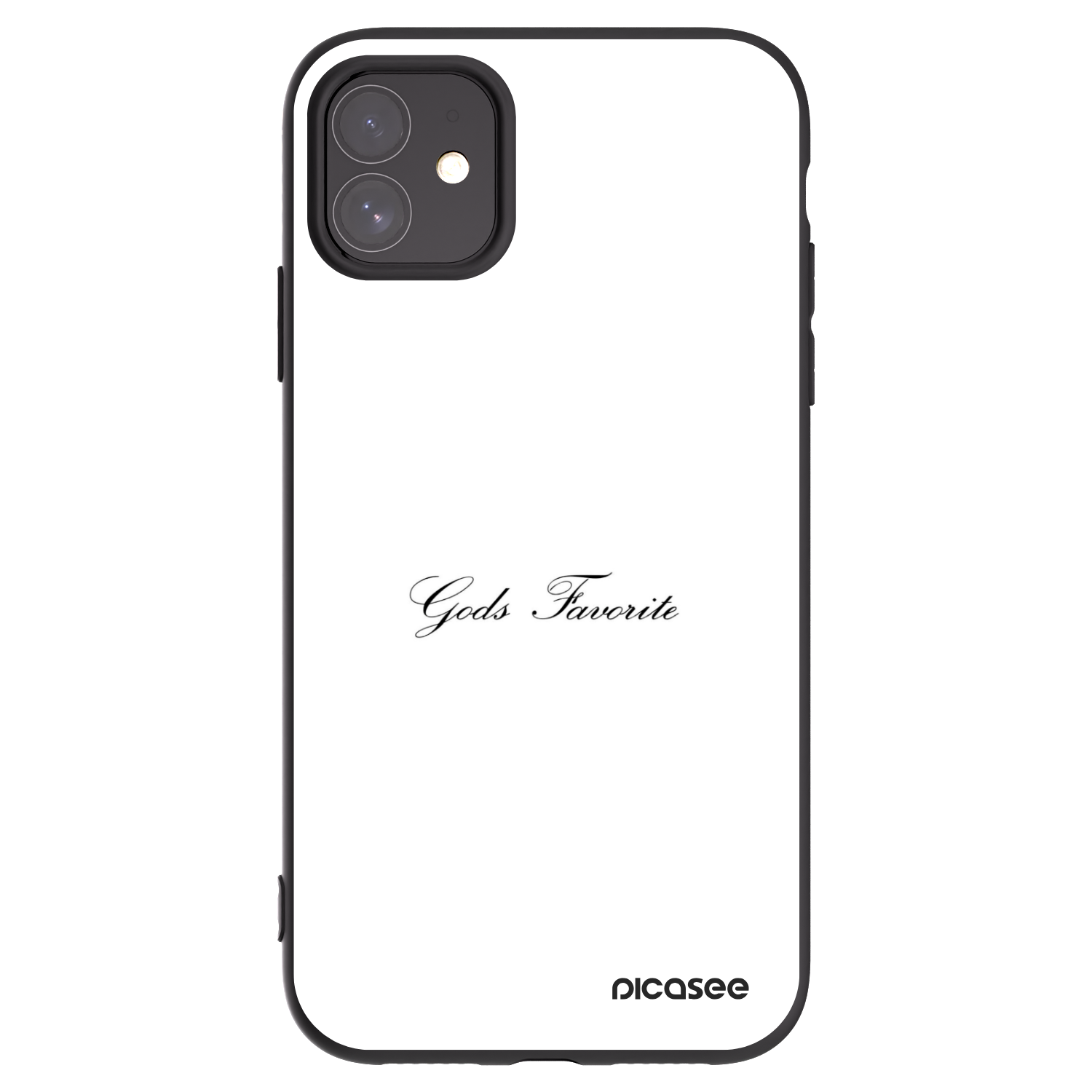 Picasee silikonowe czarne etui na Apple iPhone 11 - Gods Favorite