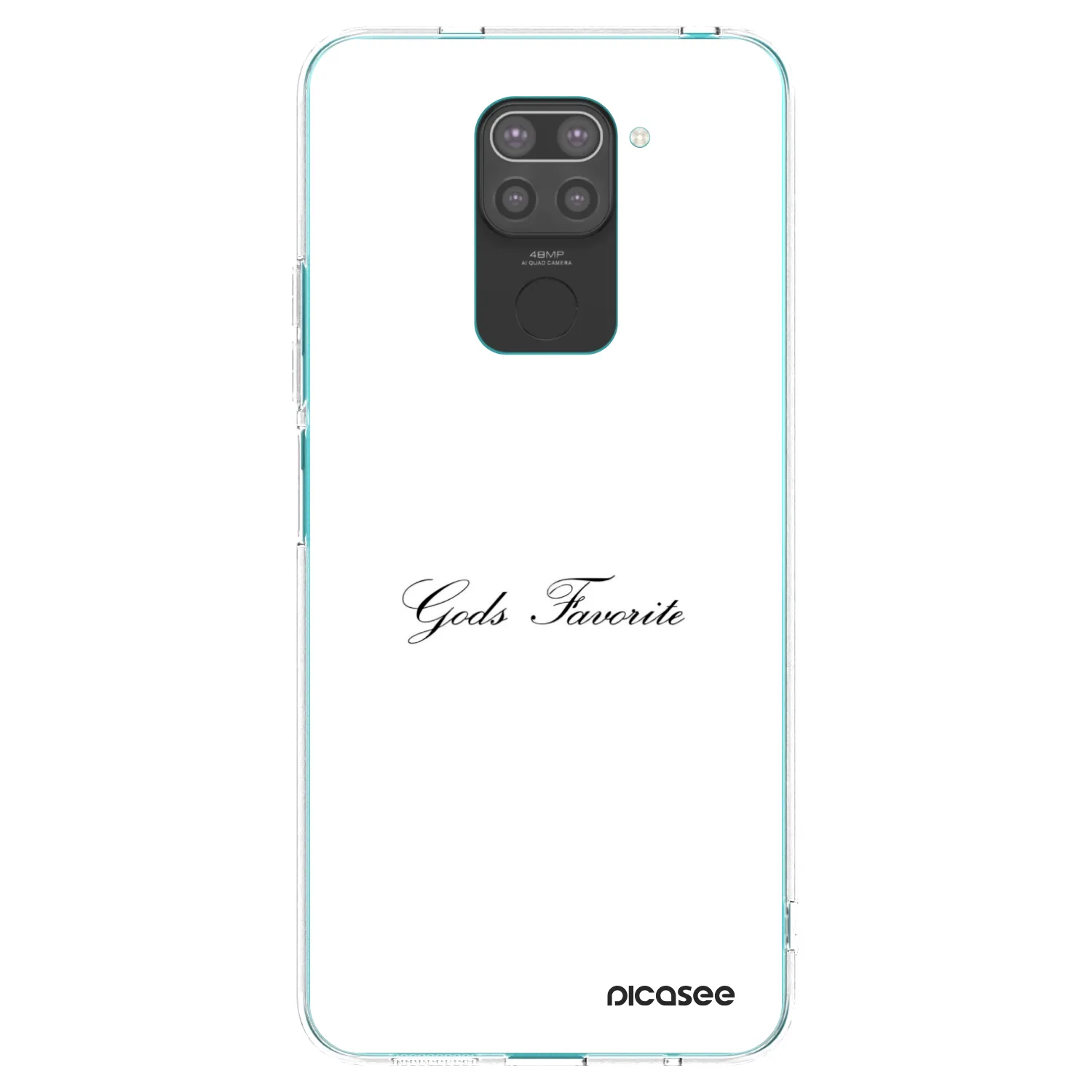 Picasee silikonowe czarne etui na Xiaomi Redmi Note 9 - Gods Favorite