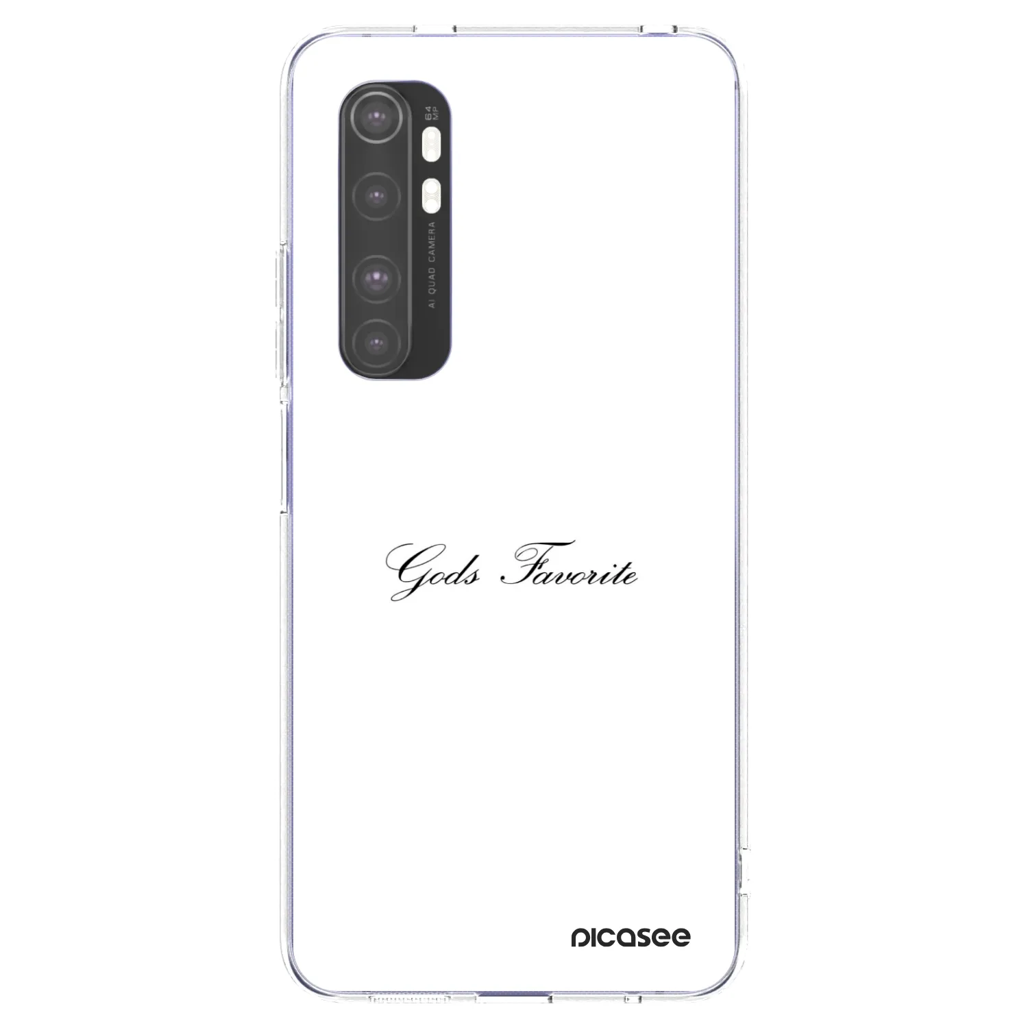 Picasee silikonowe przeźroczyste etui na Xiaomi Mi Note 10 Lite - Gods Favorite