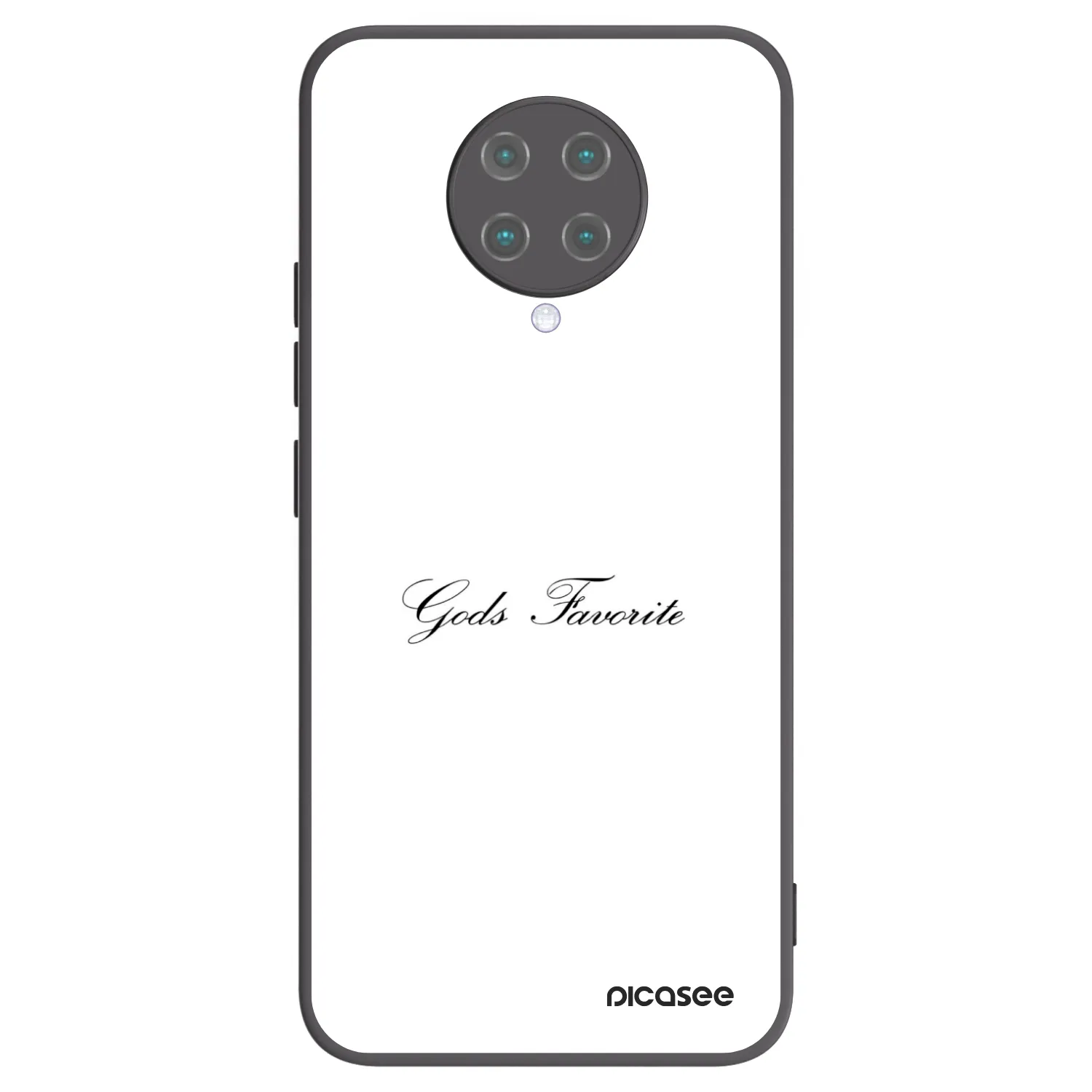 Picasee silikonowe czarne etui na Xiaomi Poco F2 Pro - Gods Favorite