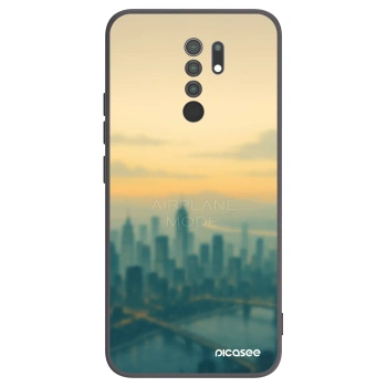 Picasee silikonowe czarne etui na Xiaomi Redmi 9 - Airplane mode