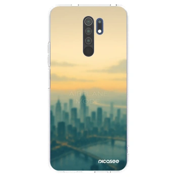 Picasee silikonowe przeźroczyste etui na Xiaomi Redmi 9 - Airplane mode