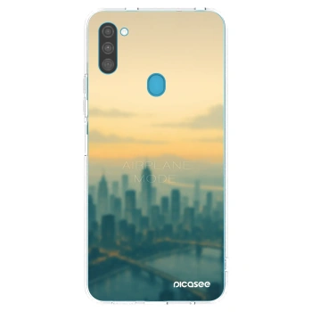 Picasee silikonowe przeźroczyste etui na Samsung Galaxy M11 - Airplane mode