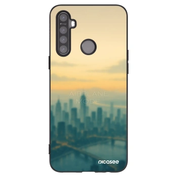 Picasee silikonowe czarne etui na Realme 5 - Airplane mode