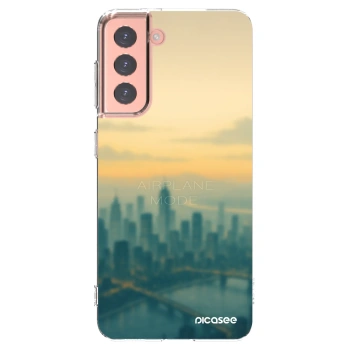 Picasee silikonowe przeźroczyste etui na Samsung Galaxy S21 5G G991B - Airplane mode