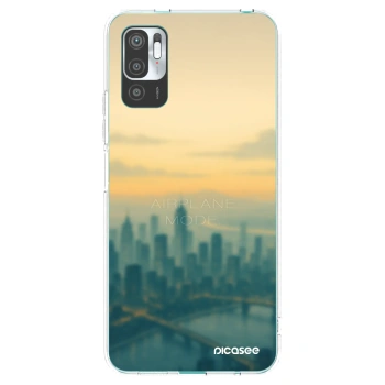 Picasee silikonowe przeźroczyste etui na Xiaomi Redmi Note 10 5G - Airplane mode