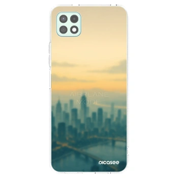 Picasee silikonowe przeźroczyste etui na Samsung Galaxy A22 A226B 5G - Airplane mode