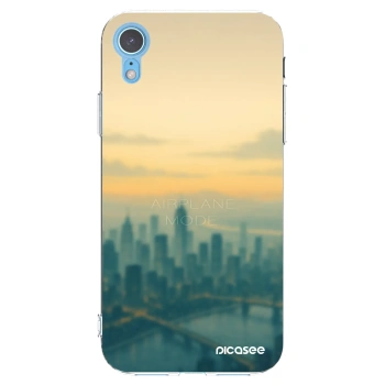 Picasee silikonowe przeźroczyste etui na Apple iPhone XR - Airplane mode