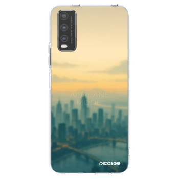 Picasee silikonowe przeźroczyste etui na Vivo Y20s - Airplane mode