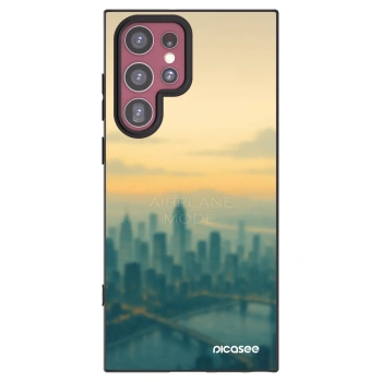 Picasee silikonowe czarne etui na Samsung Galaxy S22 Ultra 5G - Airplane mode