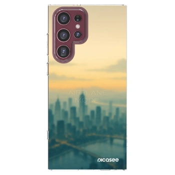 Picasee silikonowe przeźroczyste etui na Samsung Galaxy S22 Ultra 5G - Airplane mode