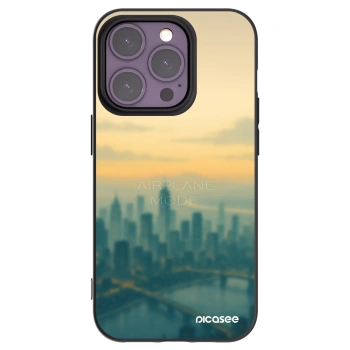 Picasee silikonowe czarne etui na Apple iPhone 14 Pro - Airplane mode