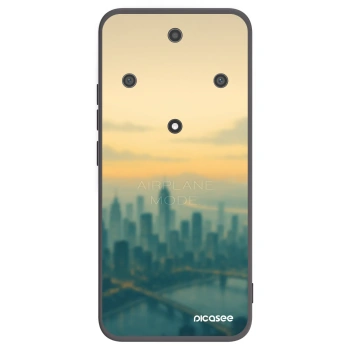Picasee silikonowe czarne etui na Honor Magic5 Lite 5G - Airplane mode