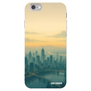 Picasee silikonowe przeźroczyste etui na Apple iPhone 6/6S - Airplane mode