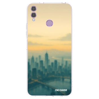 Picasee silikonowe przeźroczyste etui na Honor 8X - Airplane mode