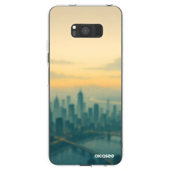 Picasee silikonowe przeźroczyste etui na Samsung Galaxy S8 G950F - Airplane mode