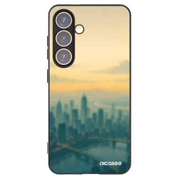 Picasee silikonowe czarne etui na Samsung Galaxy S24 S921B 5G - Airplane mode
