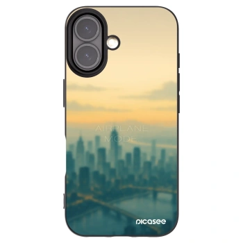 Picasee silikonowe czarne etui na Apple iPhone 16 - Airplane mode