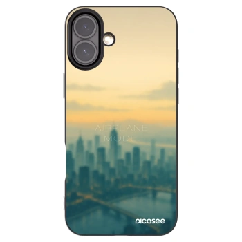Picasee silikonowe czarne etui na Apple iPhone 16 Plus - Airplane mode