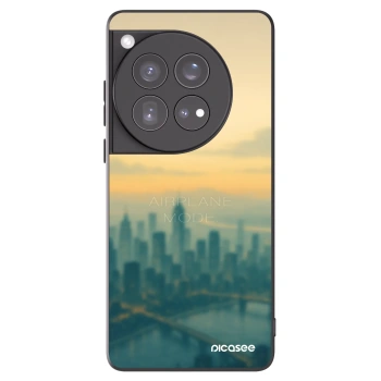 Picasee silikonowe czarne etui na OnePlus 12 5G - Airplane mode