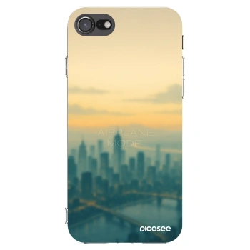 Picasee silikonowe przeźroczyste etui na Apple iPhone 7 - Airplane mode