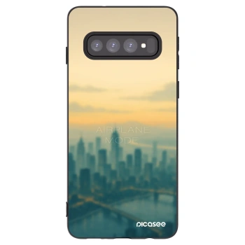 Picasee silikonowe czarne etui na Samsung Galaxy S10 G973 - Airplane mode
