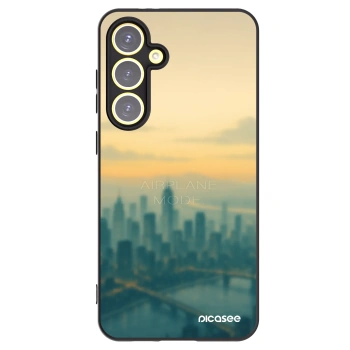 Picasee silikonowe czarne etui na Samsung Galaxy S24 FE S721B - Airplane mode