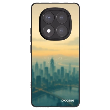 Picasee silikonowe czarne etui na Xiaomi Redmi Note 14 Pro+ 5G - Airplane mode