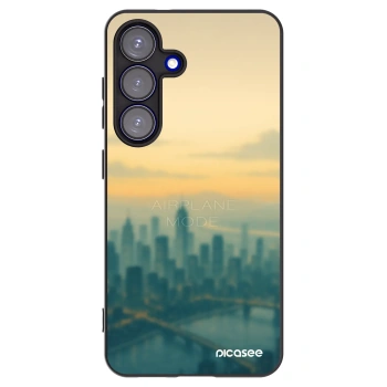 Picasee silikonowe czarne etui na Samsung Galaxy S25 5G - Airplane mode