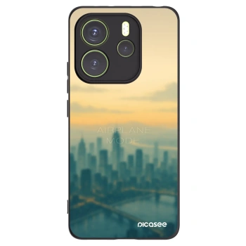 Picasee silikonowe czarne etui na Xiaomi Redmi Note 14 4G - Airplane mode