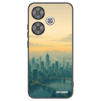 Picasee silikonowe czarne etui na Xiaomi Poco F6 - Airplane mode