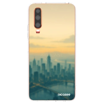 Picasee silikonowe przeźroczyste etui na Huawei P30 - Airplane mode