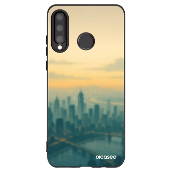 Picasee silikonowe czarne etui na Huawei P30 Lite - Airplane mode