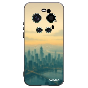 Picasee silikonowe czarne etui na Xiaomi 17 Ultra - Airplane mode