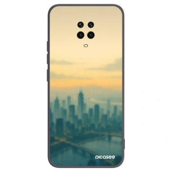 Picasee silikonowe czarne etui na Xiaomi Redmi Note 9 Pro - Airplane mode