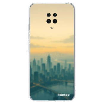 Picasee silikonowe przeźroczyste etui na Xiaomi Redmi Note 9S - Airplane mode