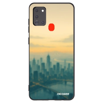 Picasee silikonowe czarne etui na Samsung Galaxy A21s - Airplane mode