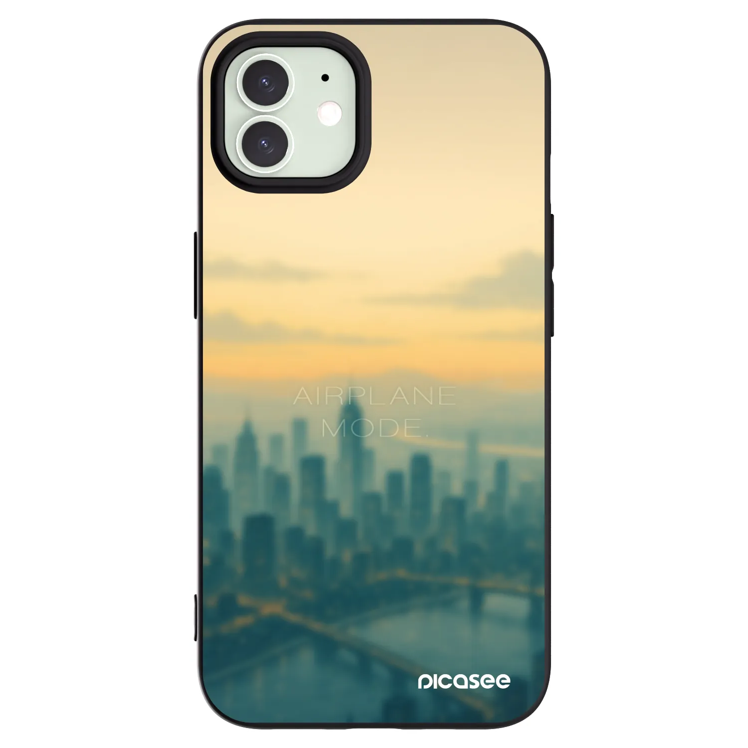 Picasee silikonowe czarne etui na Apple iPhone 12 - Airplane mode