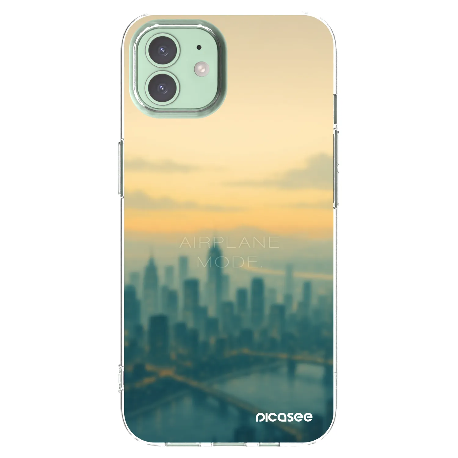 Picasee silikonowe przeźroczyste etui na Apple iPhone 12 - Airplane mode
