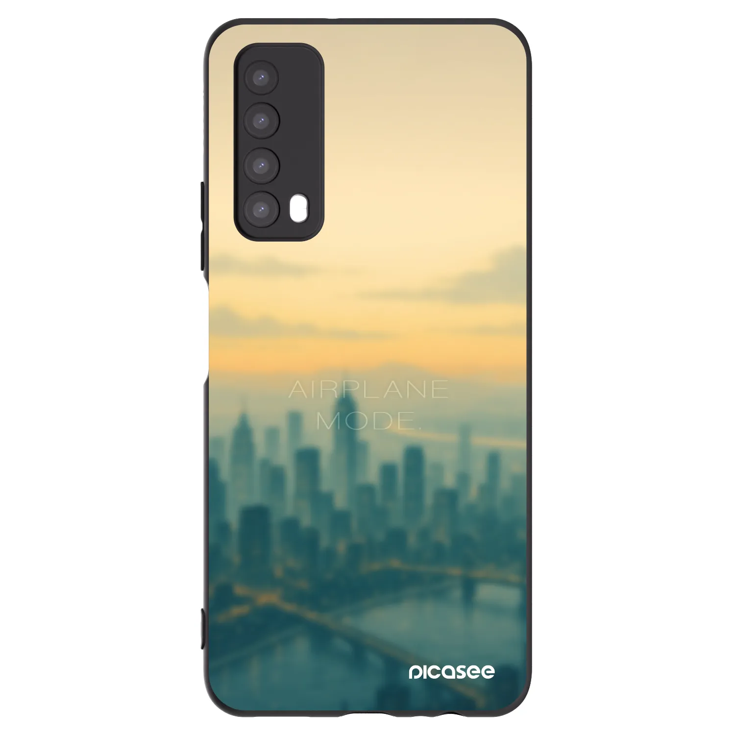 Picasee silikonowe czarne etui na Huawei P Smart 2021 - Airplane mode