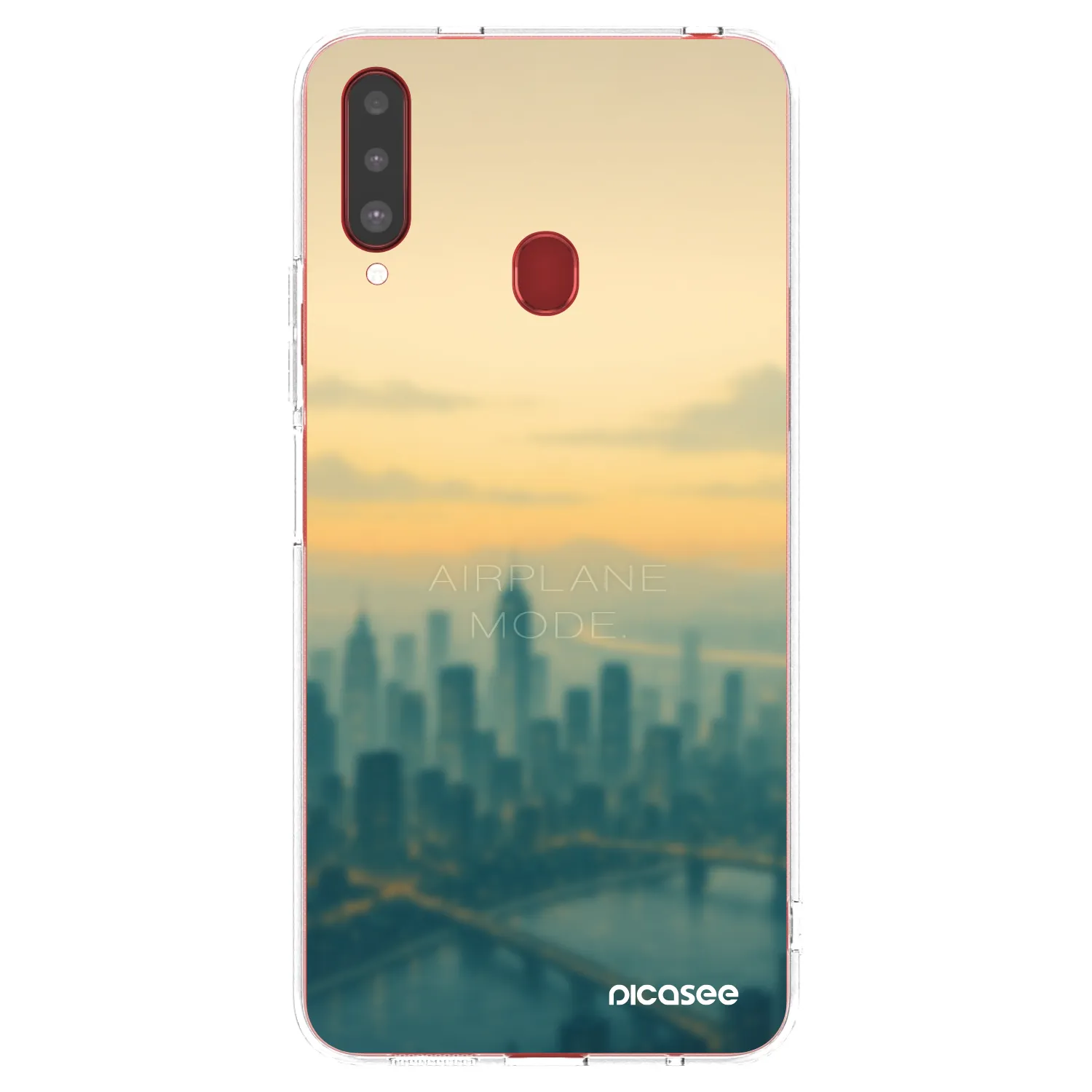 Picasee silikonowe przeźroczyste etui na Samsung Galaxy A20s - Airplane mode