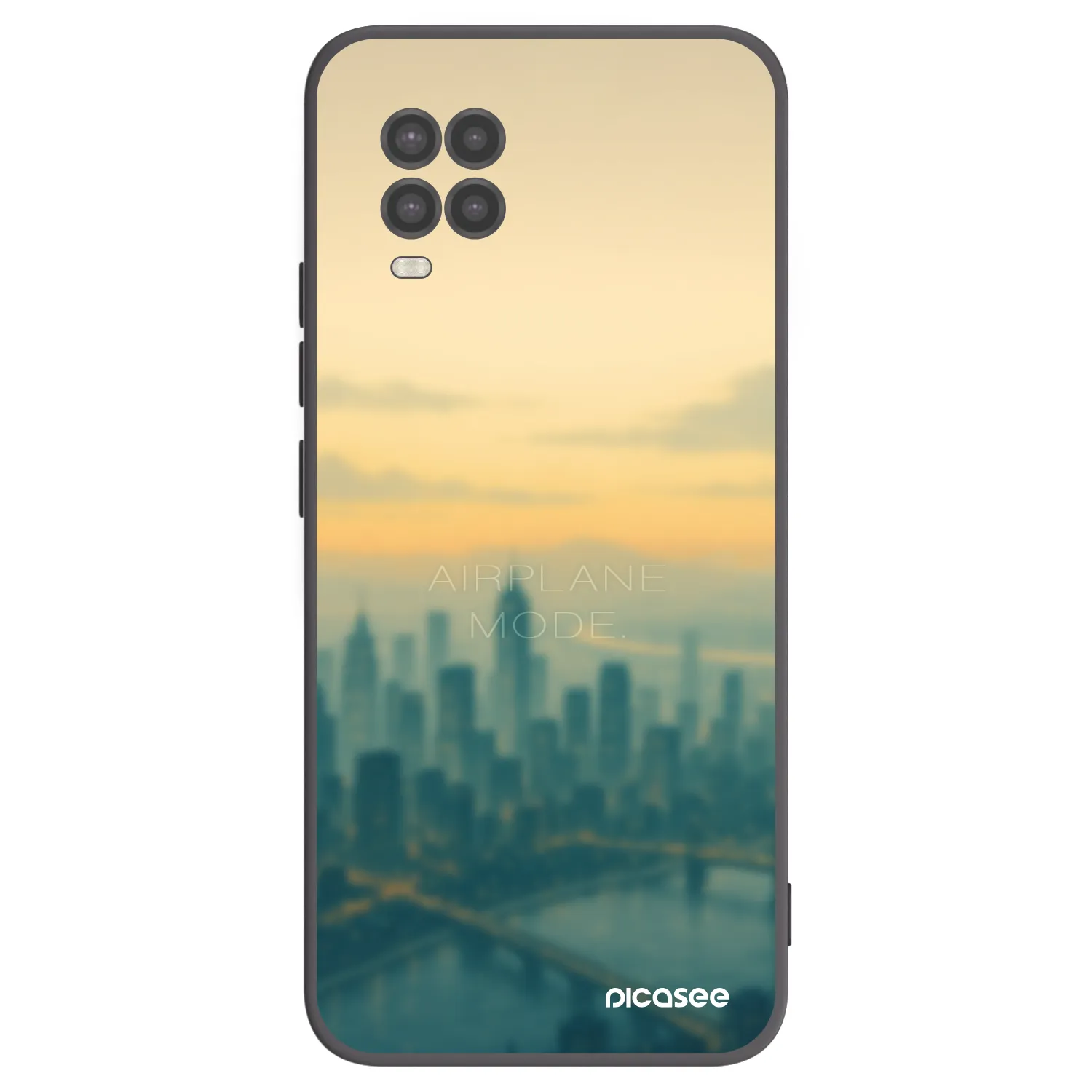 Picasee silikonowe czarne etui na Xiaomi Mi 10 Lite - Airplane mode