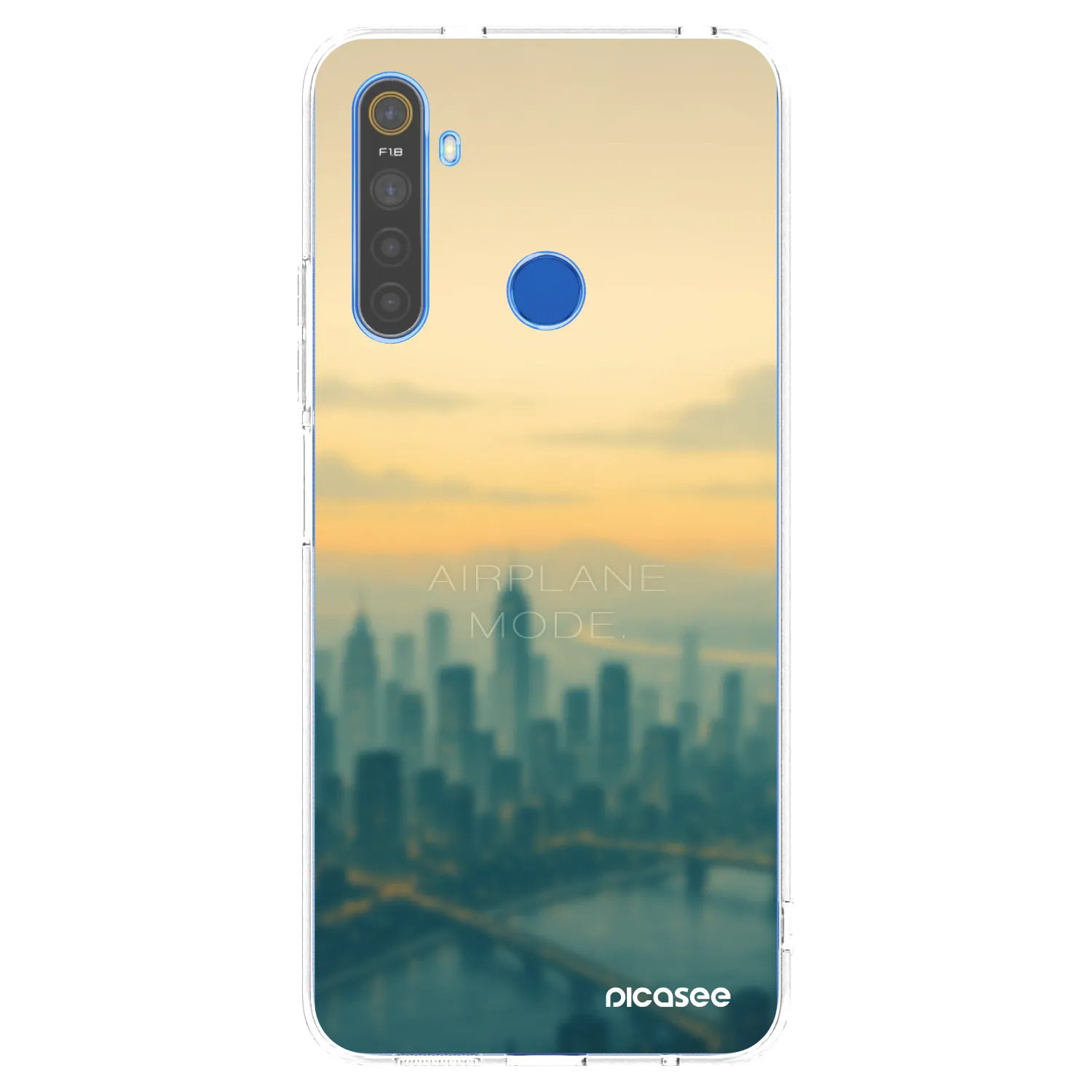 Picasee silikonowe przeźroczyste etui na Realme 5 - Airplane mode
