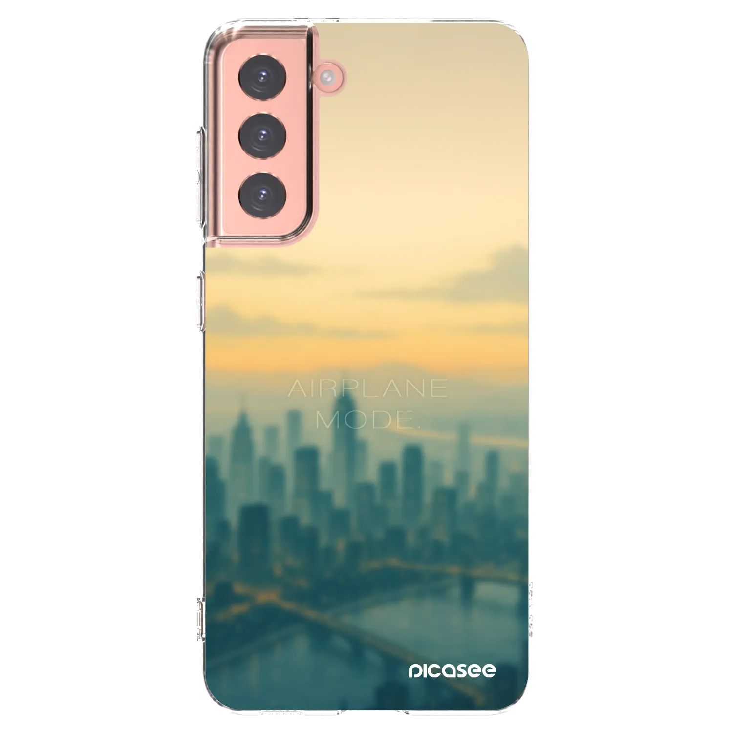 Picasee silikonowe przeźroczyste etui na Samsung Galaxy S21 5G G991B - Airplane mode