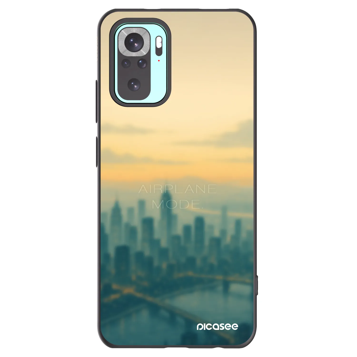 Picasee silikonowe czarne etui na Xiaomi Redmi Note 10 Pro - Airplane mode