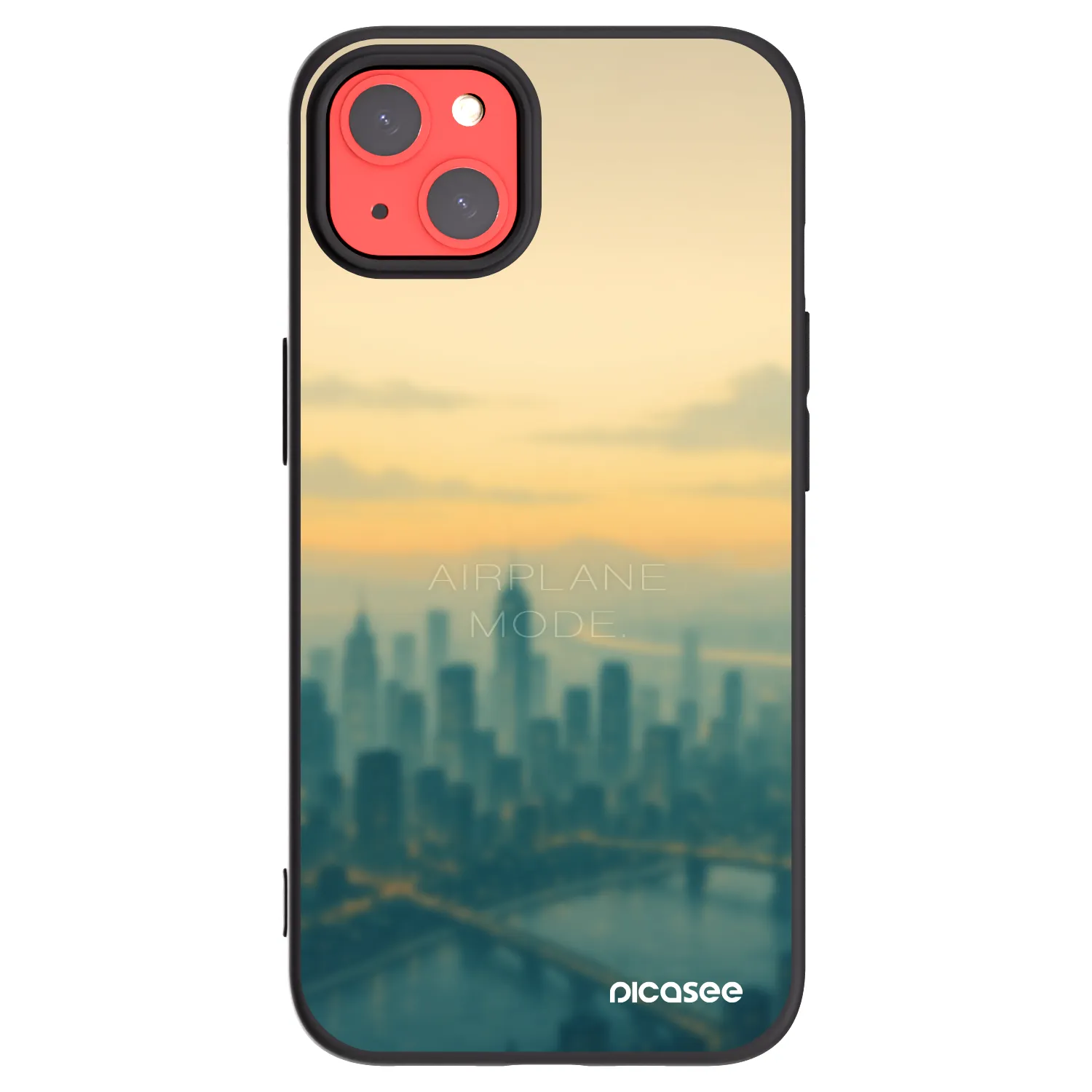 Picasee silikonowe czarne etui na Apple iPhone 13 - Airplane mode